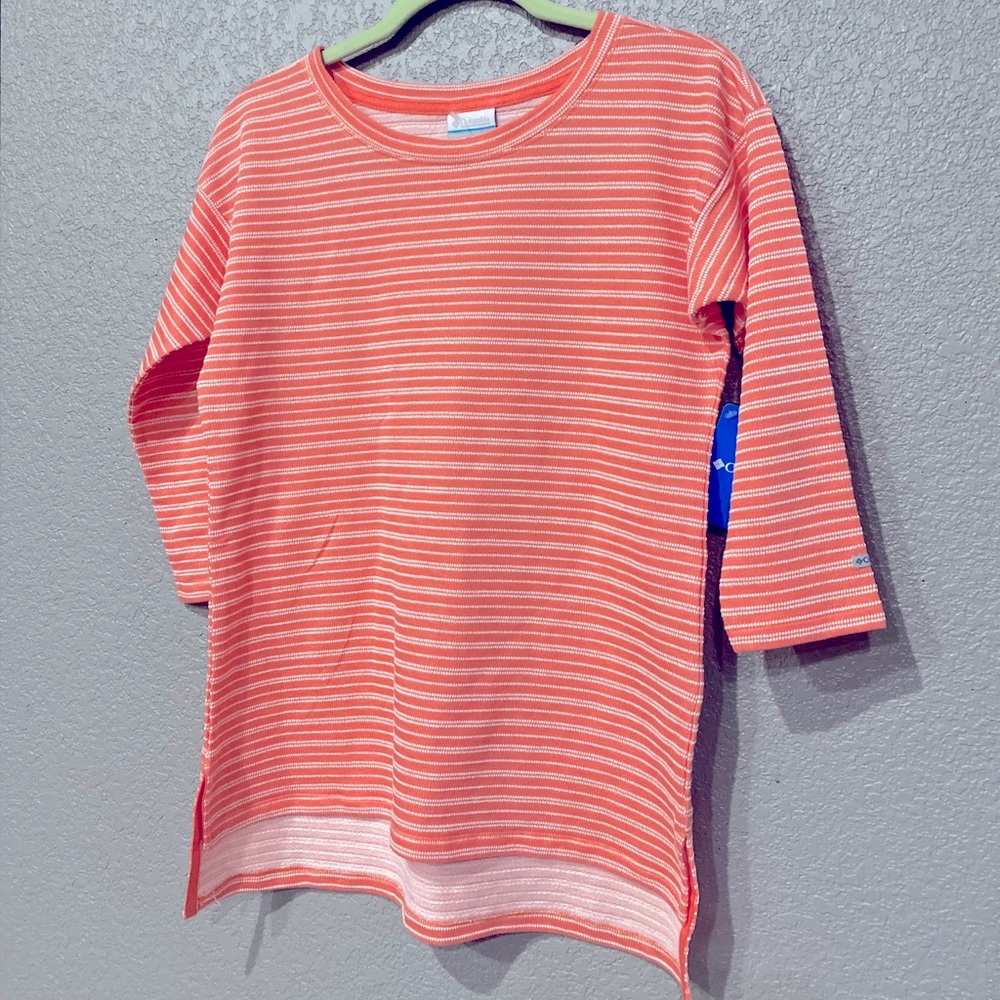 Columbia Women’s striped top Peach size XS New